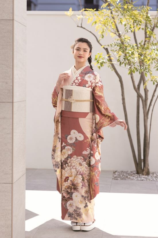 かど屋 西尾本店の振袖 /ピンク色/レトロ/菊柄/ Ai15 | My振袖