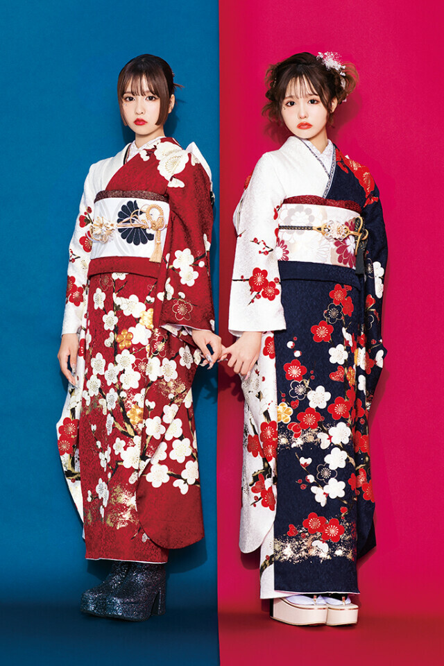 振袖 フルセット　白と黒の花柄　一蔵　オンディーヌ 2024年成人式振袖 一蔵 オンディーヌ フルセット52万円相当 撮影のみ