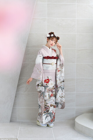 503z20☆人気の白 藤娘きぬたや 振袖 総絞り 古典柄☆美品 成人式 結婚式 高級古典振袖 藤娘きぬたや・総絞り 白/ピンク 上品 綺麗