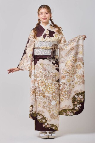 【MK-1715】淡くやわらぐ花模様が気品ある可憐な振袖_振袖_25262