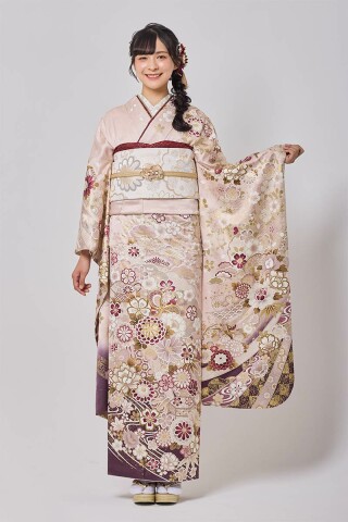 【MK-1701】気品のなかに華が咲く可憐さと華やぎの古典美_振袖_74989 | 夢楽染かずの明石店