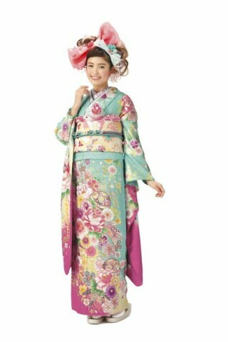 2022　キュート　薄いグリーン×ピンク_振袖_72434