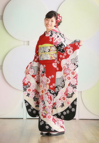 日本の伝統を感じる赤の振袖_振袖_36766