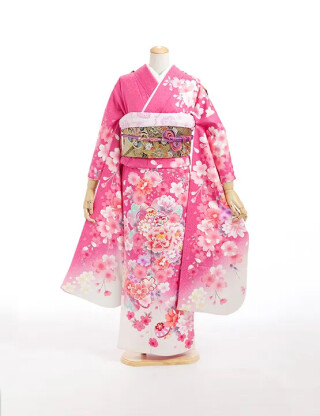 ビビッドピンクに桜と牡丹が爛漫と咲く華やか振袖_振袖_87066