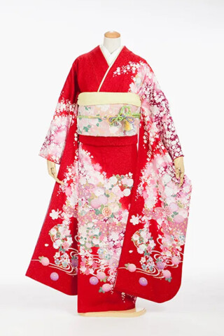 王道の赤い着物_振袖_87078