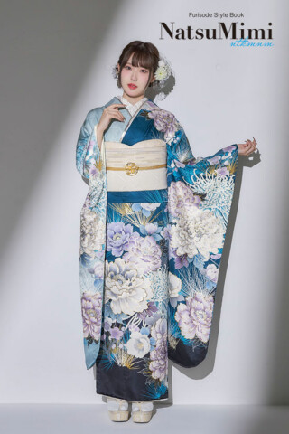 振袖　本体　花柄　小さめサイズ furisode-set1_01.jpg