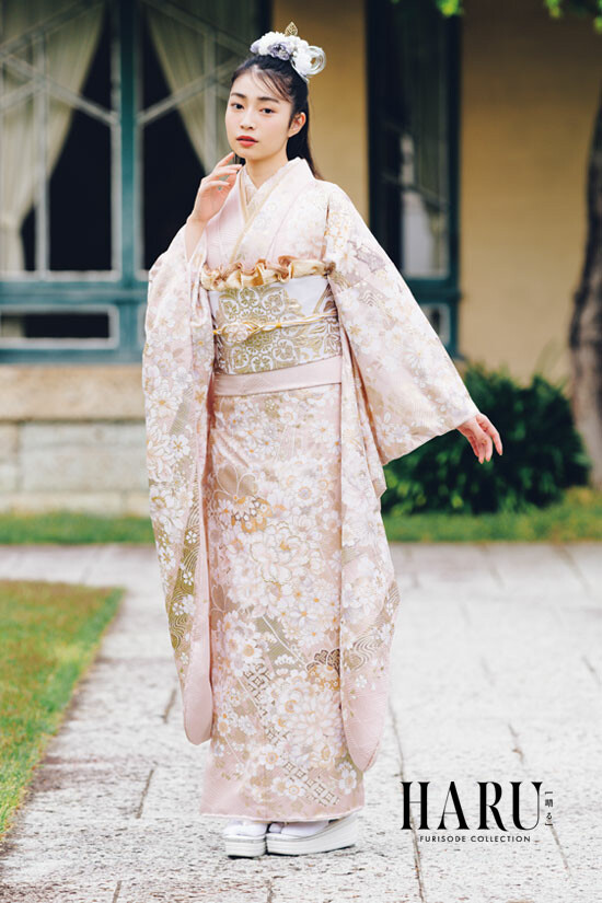 鈴屋 黒磯店の振袖 /ピンク色/白色/エレガント/花柄/ Haru-晴る 2025