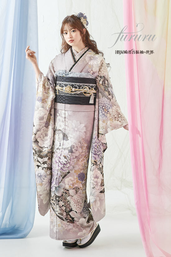 假屋崎省吾　振袖のみ 鈴屋 黒磯店の振袖 /紫色/ピンク色/エレガント/花柄/ 假屋崎省吾振袖の