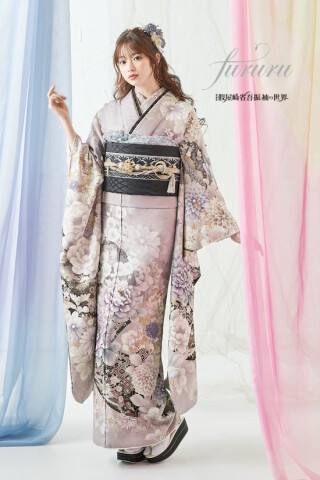 鈴屋 黒磯店の振袖 /紫色/ピンク色/エレガント/花柄/ 假屋崎省吾振袖の