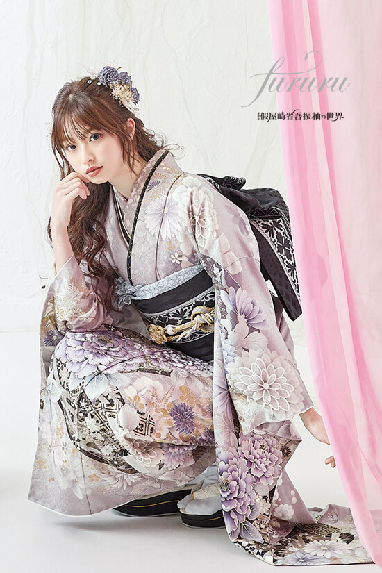 鈴屋 黒磯店の振袖 /紫色/ピンク色/エレガント/花柄/ 假屋崎省吾振袖の