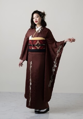 振袖レンタル スーパーときめき 富山店の振袖 /青色/エレガント/桜柄