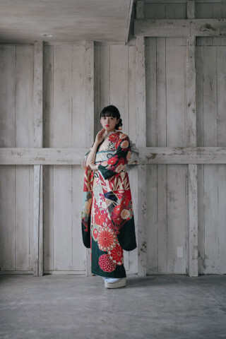 caran coron 4 green_振袖_3488