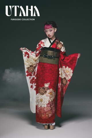 辻が花レンタル振袖館の振袖 /赤色/古典/花柄/ 雪月花10 | My振袖