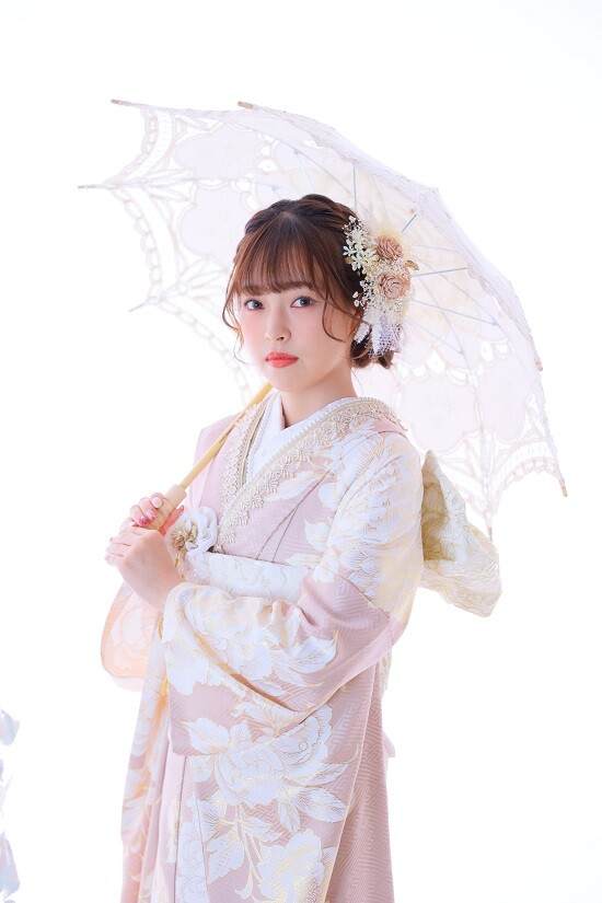 田中屋呉服店 久留米本店の振袖 /ピンク色/黄色/キュート/花柄/ 田中屋