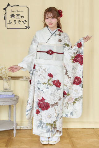 きもの羽衣 館林店の振袖 /赤色/白色/古典/菊柄/ OR-326 | My振袖