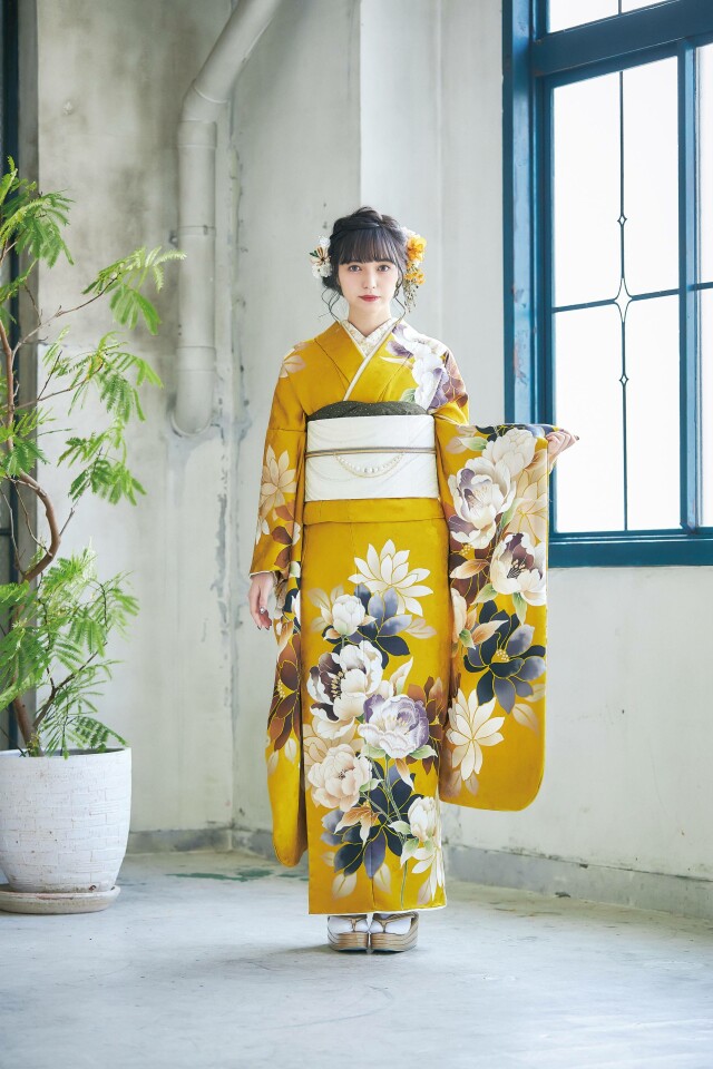 ソルテール 東根店の振袖 /その他色/古典/花柄/ レトロマスタード牡丹