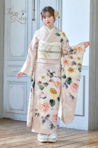 伴治郎の振袖 /白色/クール/花柄/ pierre cardin（ピエール