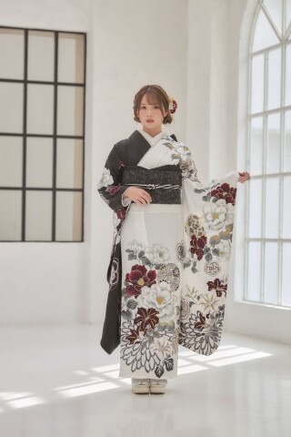 FR-998　白地花柄_振袖_25882