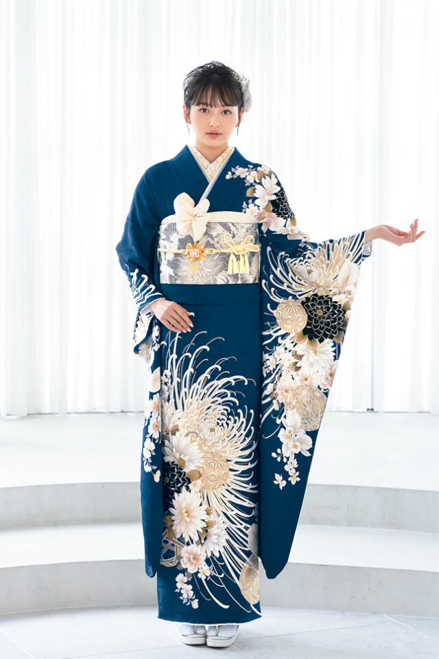洒落工房あづまの振袖 /青色/古典/その他/ FSO-1009 | My振袖