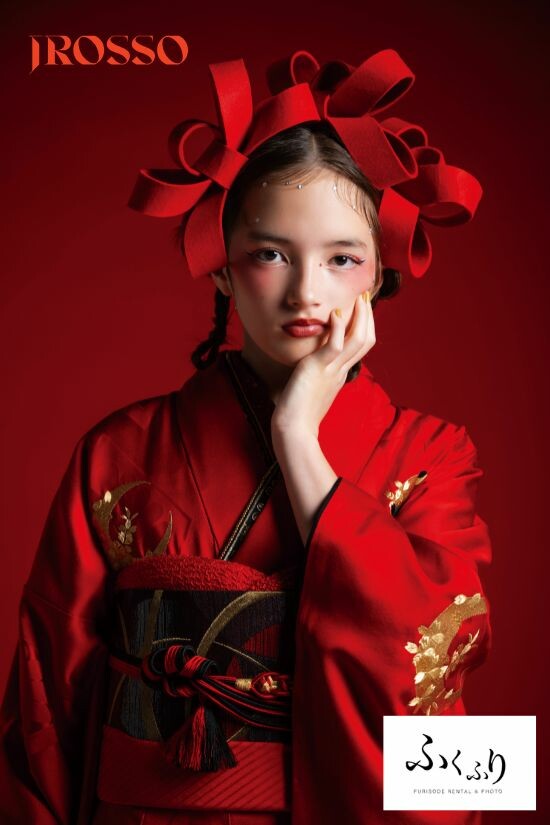 はたちの振袖「ふくふり」by七福人 水沢本店の振袖 /赤色/ゴールド色