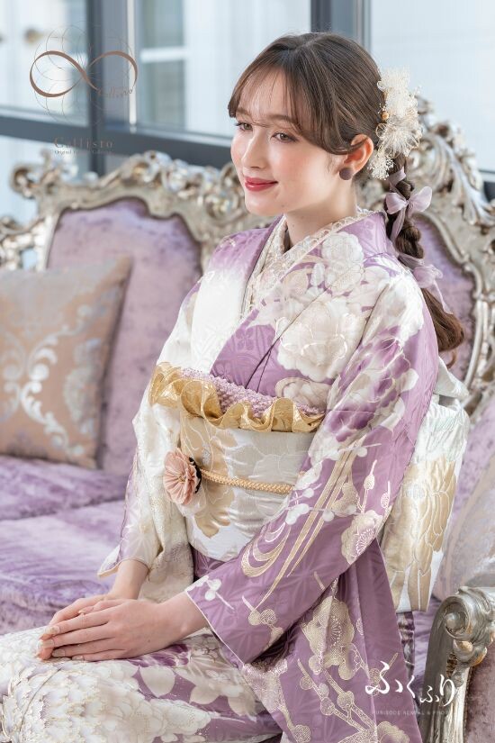 はたちの振袖「ふくふり」by七福人 水沢本店の振袖 /紫色/ベージュ色