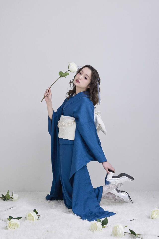 aimme札幌店（studio aim）の振袖 /青色/その他色/古典/その他/ オリジナル振袖藍花 | My振袖