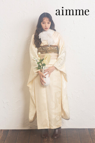 ayaneちゃん着用vintage×street ベージュ振袖_振袖_12907