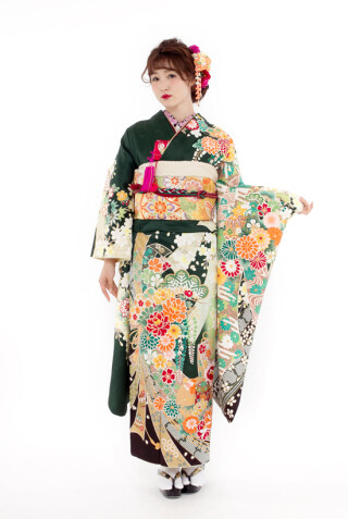 GB-39濃緑　のしめ　花松_振袖_74493