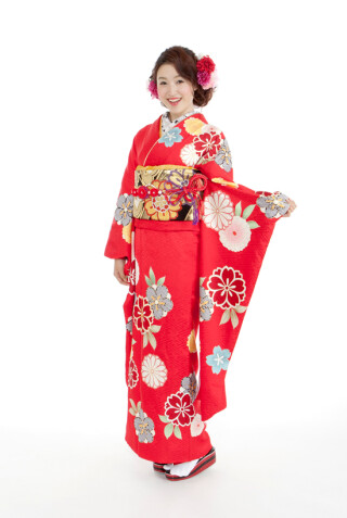 R-30赤丸い花　AMO_振袖_74541