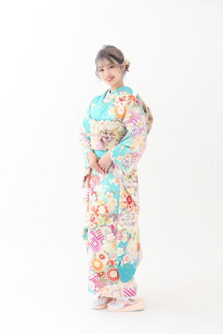 水色×花柄で爽やかに_振袖_12811