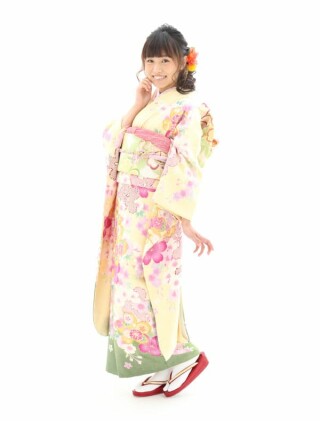黄色×ピンクでcuteに_振袖_12831