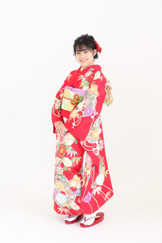 赤×花柄でsweetに_振袖_12849