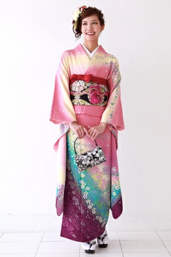 きよたにやby和なでしこの振袖 /ピンク色/紫色/古典/花柄/ 振袖