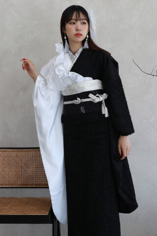 きよたにやby和なでしこの振袖 /青色/青色/クール/無地柄/ 振袖フル