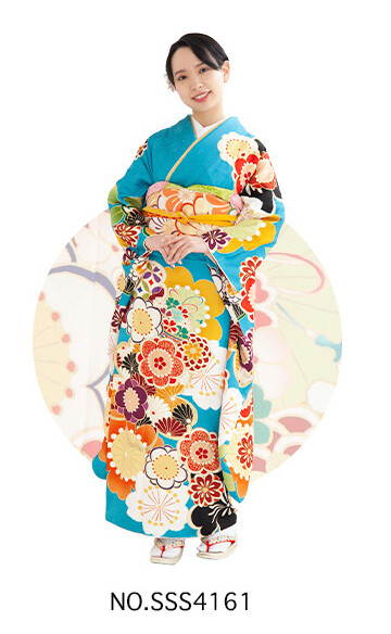 三景スタジオ 旭川本店の振袖 /水色/古典/花柄/ 新作！！鮮やか水色