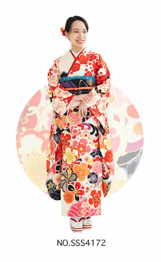 新入荷！！白地に梅の可愛い振袖☆_振袖_12444