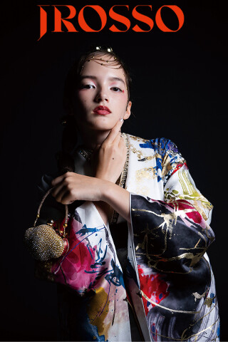 JROSSO／青森県内BLANCHE限定取扱い　墨流し 白_振袖_46739