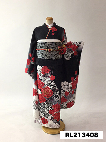 新品　振袖 華徒然×吉木千沙都HT-161赤白｜振袖ネットレンタルはおりえん