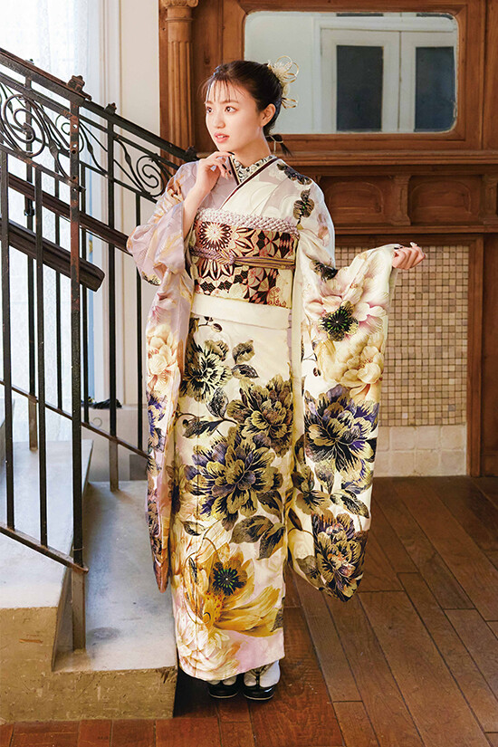 【極上美品】辻ヶ花　振袖セット（振袖・長襦袢・帯）-ゴールド　華麗 極上美品】辻ヶ花 振袖セット（振袖・長襦袢・帯）-ゴールド 華麗