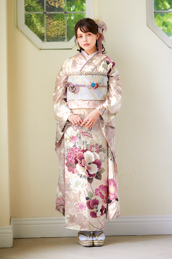 スタジオリッツ 草加舎人店の振袖 /ピンク色/ベージュ色/キュート/花柄