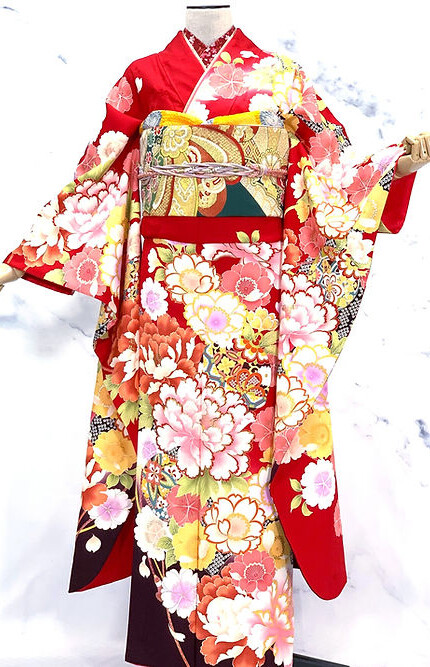 石塚繊維-ISHIZUKA SENI-の振袖 /赤色/古典/牡丹柄/ 振袖 | My振袖