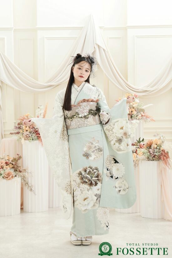 トータルスタジオフォセット ポートピアパーク店の振袖 /水色/白色