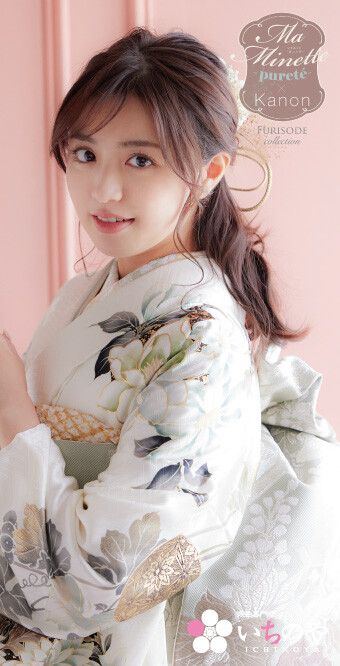 振袖専門店 いちのやの振袖 /白色/白色/クール/牡丹柄/ 【2024'最新柄