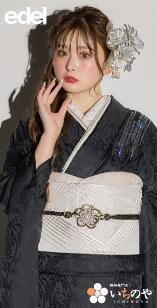 ゆうちゃみさんが着る、スワロフスキー使用、唯一無二な最新フリソデ_振袖_50178
