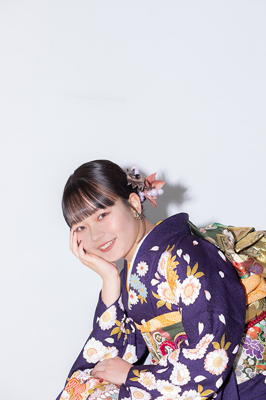 創寫舘 鶴舞本店の振袖 /紫色/オレンジ色/古典/花柄/ 紫×オレンジ228