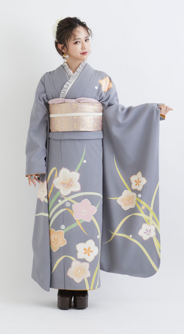 グレちゃん(振袖)2枚 ロイヤルスタジオ 浜線店の振袖 /グレー色/その他色/古典/梅柄