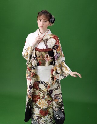 マーシュ彩さん着用　ひいな　古典_振袖_79668