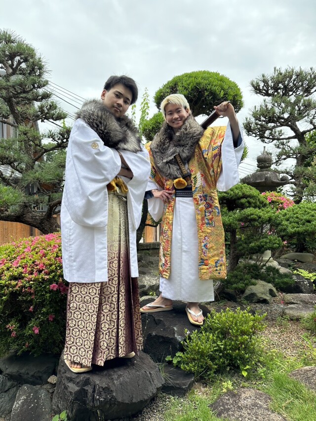 【Aプラン❗️速達❗️】贅沢和柄 和モダン 水引 うねうね 成人式 前撮り 袴 モード 赤/白/グレー ゼブラ柄 光沢感 個性 最新 目立つ