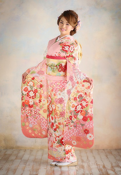 らかんスタジオ仙台東店の振袖 /ピンク色/古典/花柄/ キュートなピンク