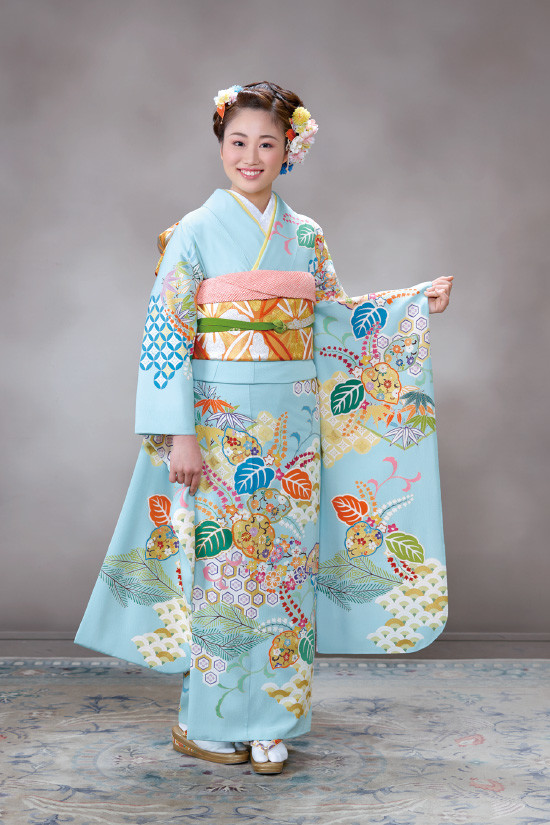 東條會館（Tojo Photo Studio & Maison de Beauté）の振袖 /水色/緑色